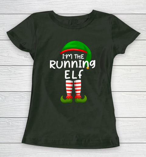 I m The Running Elf Funny Elf Family Matching Christmas Women's T-Shirt 4