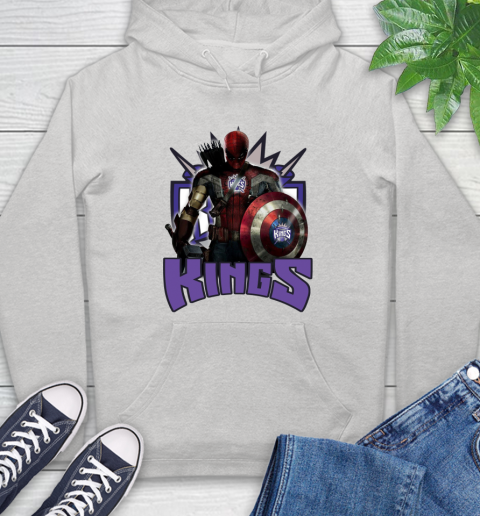 Sacramento Kings NBA Basketball Captain America Thor Spider Man Hawkeye Avengers Hoodie