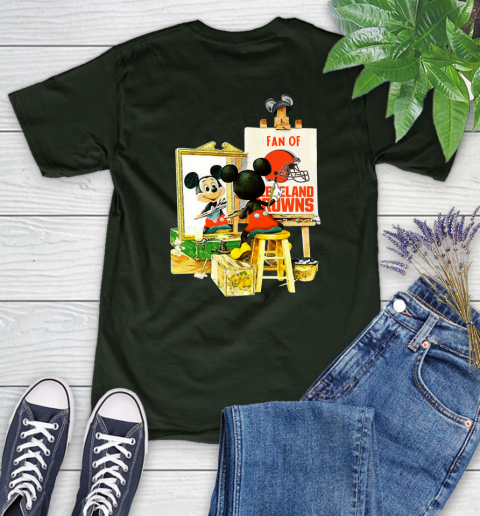 NFL Football Cleveland Browns Mickey Drawing Shirt 86