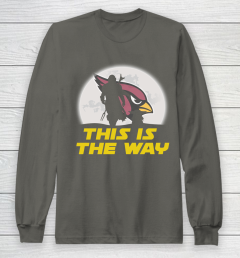 Arizona Cardinals NFL Football Star Wars Yoda And Mandalorian This Is The Way Long Sleeve T-Shirt 5