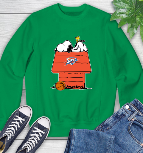 Oklahoma City Thunder NBA Basketball Snoopy Woodstock The Peanuts Movie Sweatshirt 6