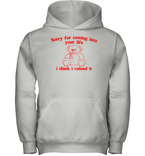 Sorry For Coming Into Your Life I Think I Ruined It Youth Hoodie