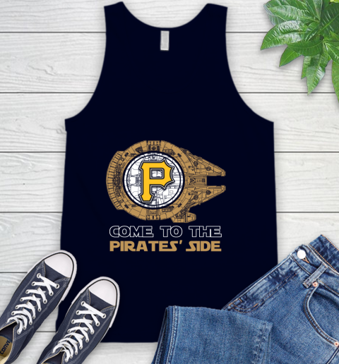 MLB Come To The Pittsburgh Pirates Side Star Wars Baseball Sports Tank Top 2