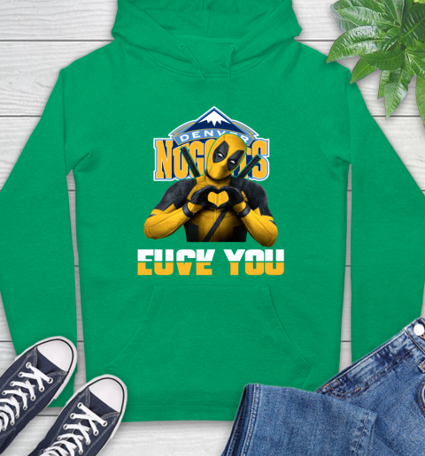 NBA Denver Nuggets Deadpool Love You Fuck You Basketball Sports Hoodie 8