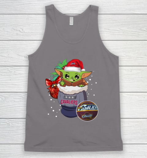 Cleveland Cavaliers Christmas Baby Yoda Star Wars Funny Happy NBA Tank Top 7