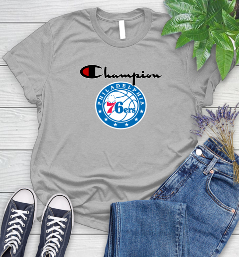 NBA Basketball Philadelphia 76ers Champion Shirt Women's T-Shirt 3