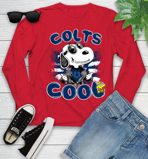 NFL Football Indianapolis Colts Cool Snoopy Shirt Youth Long Sleeve 10
