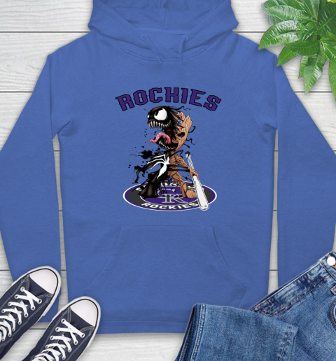 MLB Colorado Rockies Baseball Venom Groot Guardians Of The Galaxy Hoodie 9