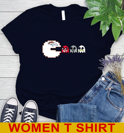 Denver Broncos NFL Football Pac Man Champion Women's T-Shirt 3