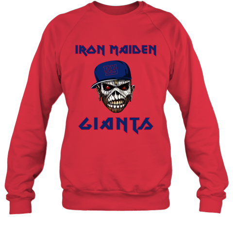NFL New York Giants Iron Maiden Rock Band Music Football Sports WKzm0MXYQCM sweatshirt 35 95 151514 front red