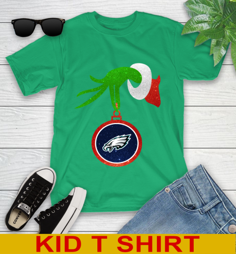 Philadelphia Eagles Grinch Merry Christmas NFL Football Youth T-Shirt 6