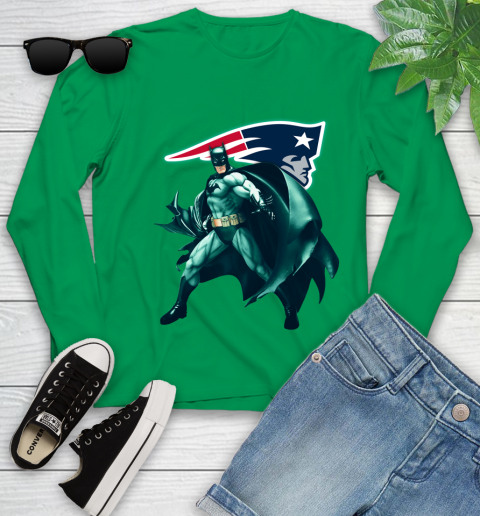 NFL Batman Football Sports New England Patriots Youth Long Sleeve 6