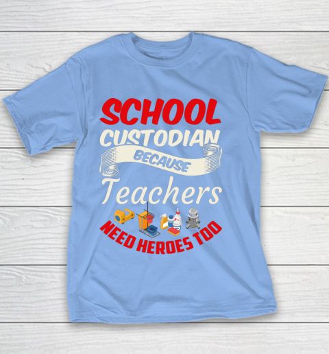 School Custodian Shirt Jokey Funny Saying Custodian Youth T-Shirt 8