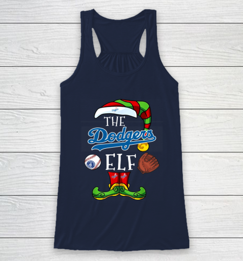 Los Angeles Dodgers Christmas ELF Funny MLB Racerback Tank 8