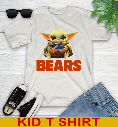 NFL Football Chicago Bears Baby Yoda Star Wars Shirt Youth T-Shirt 12