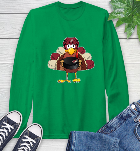 Arizona Coyotes Turkey Thanksgiving Day Long Sleeve T-Shirt 7