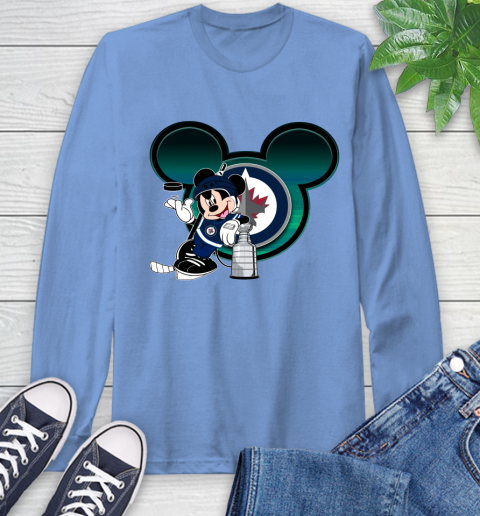 NHL Winnipeg Jets Stanley Cup Mickey Mouse Disney Hockey T Shirt Long Sleeve T-Shirt 11