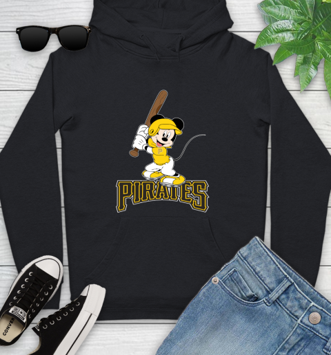 MLB Baseball Pittsburgh Pirates Cheerful Mickey Mouse Shirt Youth Hoodie