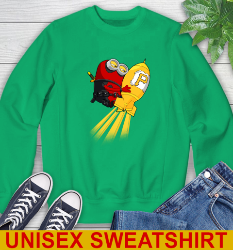 MLB Baseball Pittsburgh Pirates Deadpool Minion Marvel Shirt Sweatshirt 8