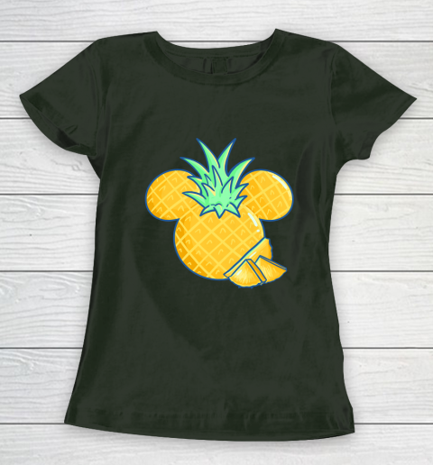 Disney Mickey Friends Mickey Pineapple Logo Women's T-Shirt 4