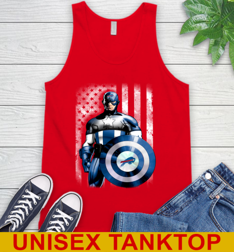 Buffalo Bills NFL Football Captain America Marvel Avengers American Flag Shirt Tank Top 5