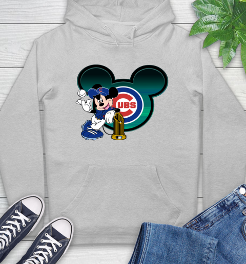 MLB Chicago Cubs The Commissioner's Trophy Mickey Mouse Disney Hoodie 6