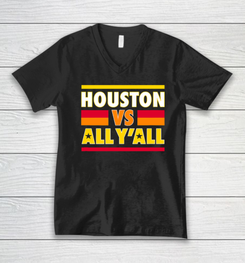Houston Vs. All Y'all  Houston Baseball V-Neck T-Shirt