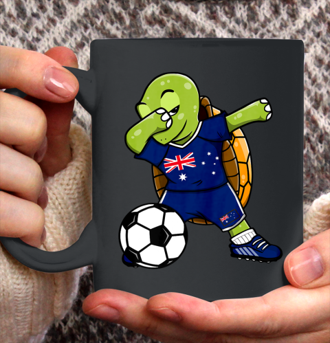 Dabbing Turtle Australia Soccer Fans Jersey Flag Football Ceramic Mug 11oz