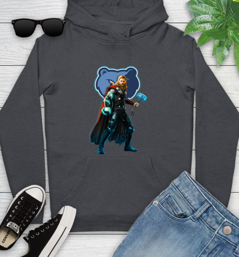 NBA Thor Avengers Endgame Basketball Memphis Grizzlies Youth Hoodie 8