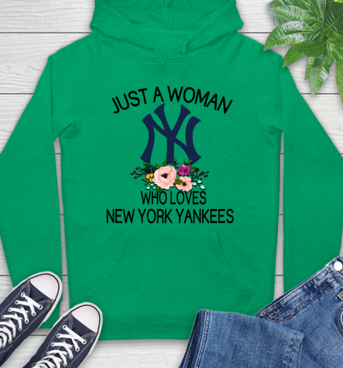 MLB Just A Woman Who Loves New York Yankees Baseball Sports Hoodie 5