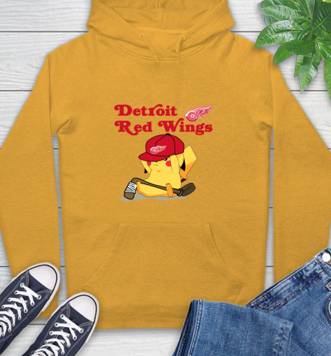 NHL Pikachu Hockey Sports Detroit Red Wings Hoodie 3