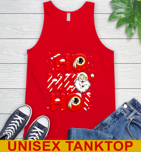 Washington Redskins NFL Football Ho Ho Ho Santa Claus Merry Christmas Shirt Tank Top 5