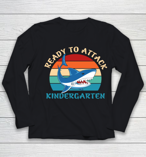 Back To School Shirt Ready to attack kindergarten Youth Long Sleeve