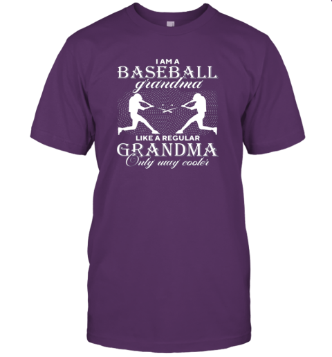 bbvz i am a baseball grandma only way cooler funny gift jersey t shirt 60 front team purple
