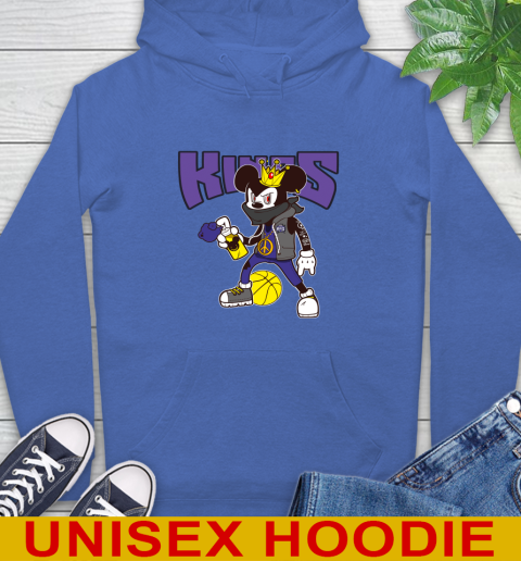 Sacramento Kings NBA Basketball Mickey Peace Sign Sports Hoodie 9