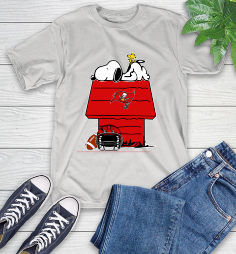 Tampa Bay Buccaneers NFL Football Snoopy Woodstock The Peanuts Movie T-Shirt