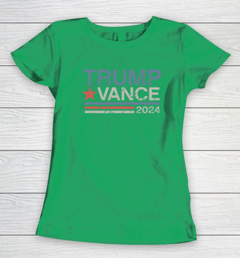Trump Vance 2024 Retro Stripe Trump JD Vance Women's T-Shirt 4