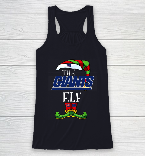 New York Giants Christmas ELF Funny NFL Racerback Tank 7