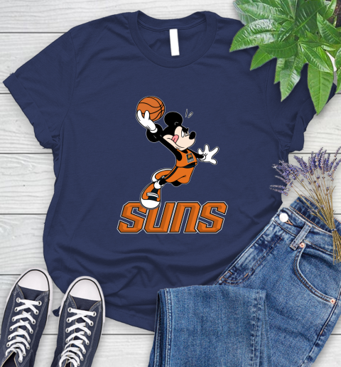 NBA Basketball Phoenix Suns Cheerful Mickey Mouse Shirt Women's T-Shirt 12