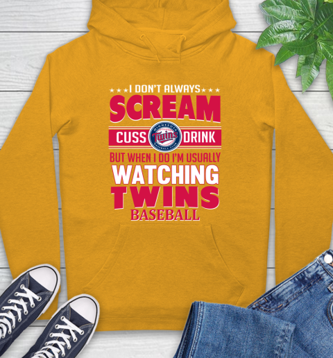 Minnesota Twins MLB I Scream Cuss Drink When I'm Watching My Team Hoodie 2