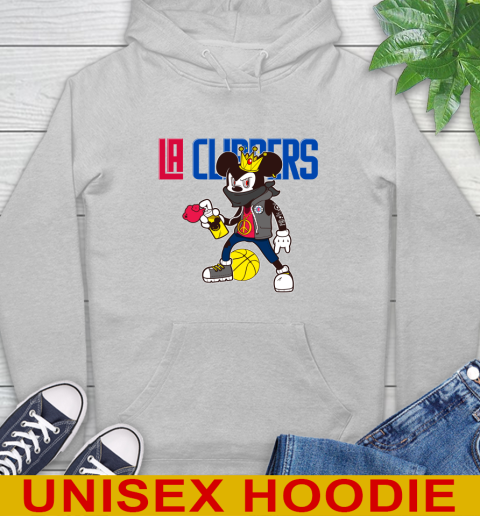 LA Clippers NBA Basketball Mickey Peace Sign Sports Hoodie - Image 7