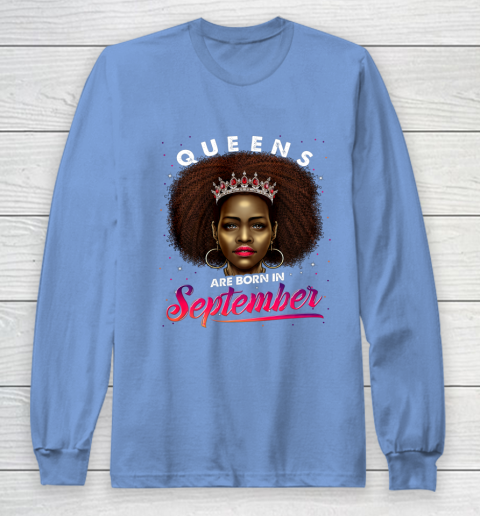 Queens Born September Shirt Black Girl Virgo Libra Birthday Long Sleeve T-Shirt 8