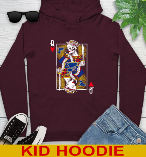 NHL Hockey St.Louis Blues The Queen Of Hearts Card Shirt Youth Hoodie 8 NHL Hockey St.Louis Blues The Queen Of Hearts Card Shirt Youth Hoodie - Image 8