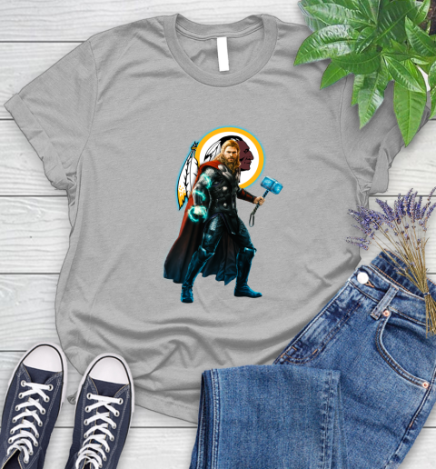 NFL Thor Avengers Endgame Football Washington Redskins Women's T-Shirt 5