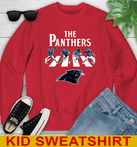 NFL Football Carolina Panthers The Beatles Rock Band Shirt Youth Sweatshirt 7