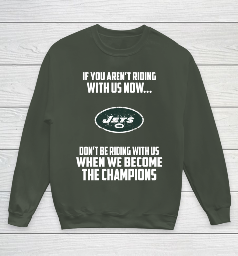 NFL New York Jets Football We Become The Champions Youth Sweatshirt 8