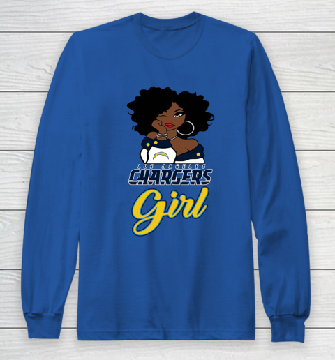 Los Angeles Chargers Girl NFL Long Sleeve T-Shirt 9