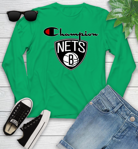 NBA Basketball Brooklyn Nets Champion Shirt Youth Long Sleeve 4