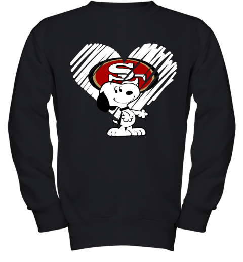 A Happy Christmas With San Francisco 49ers Snoopy Youth Sweatshirt