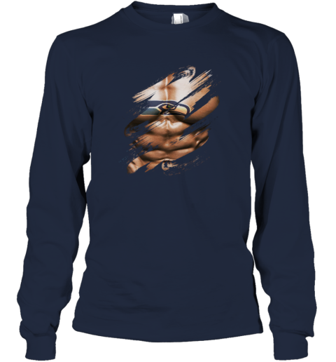 NFL Logo 3D Art Chest Seattle Seahawks Tattoo Youth Sweatshirt - Rookbrand